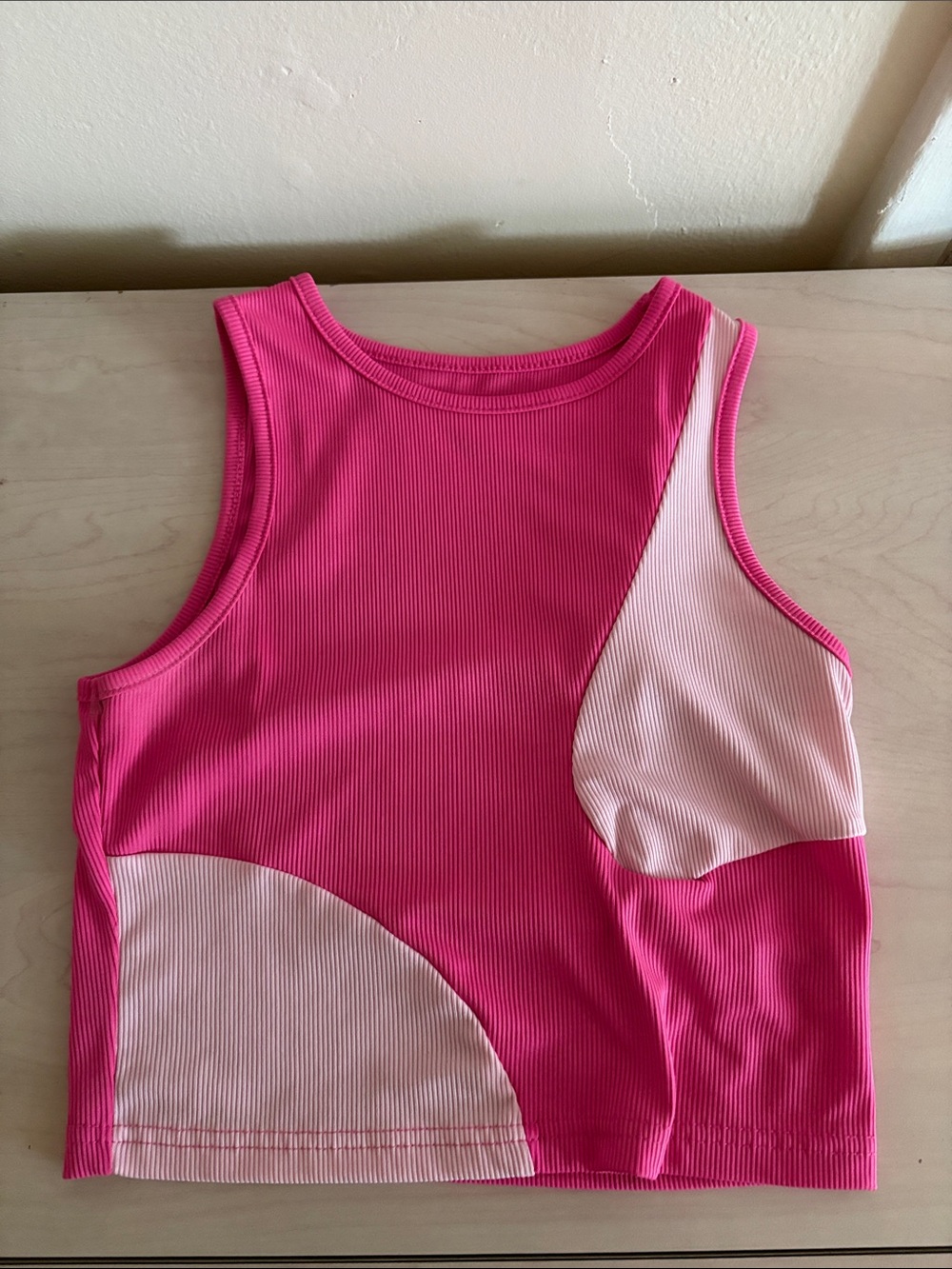 Pink Colorblock Tank Top